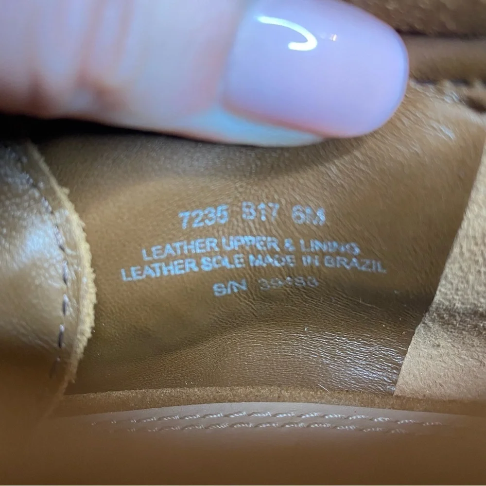 New! Tory Burch Huntington Fringe Brown Leather Heeled Bootie 6M